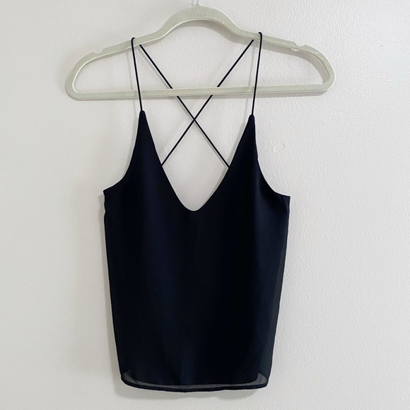 Tobi Black Strappy Open Back Camisole Top Size Small - Picture 1 of 5